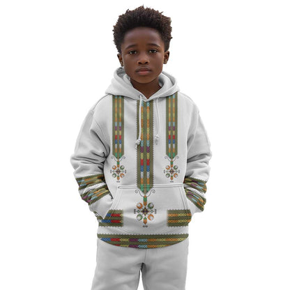 Ethiopia Kid Hoodie Ethiopian Traditional Habesha Style