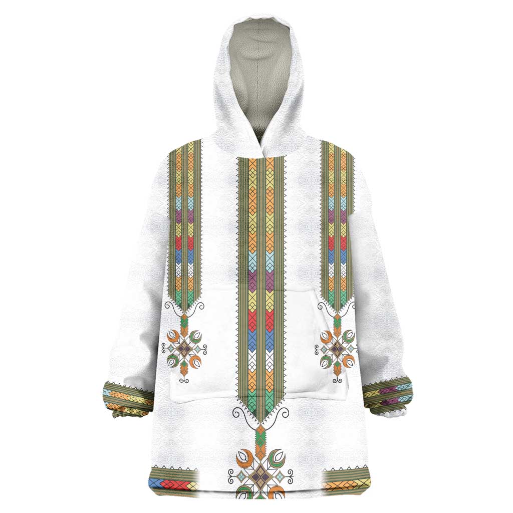 Ethiopia Kid Wearable Blanket Hoodie Ethiopian Traditional Habesha Style