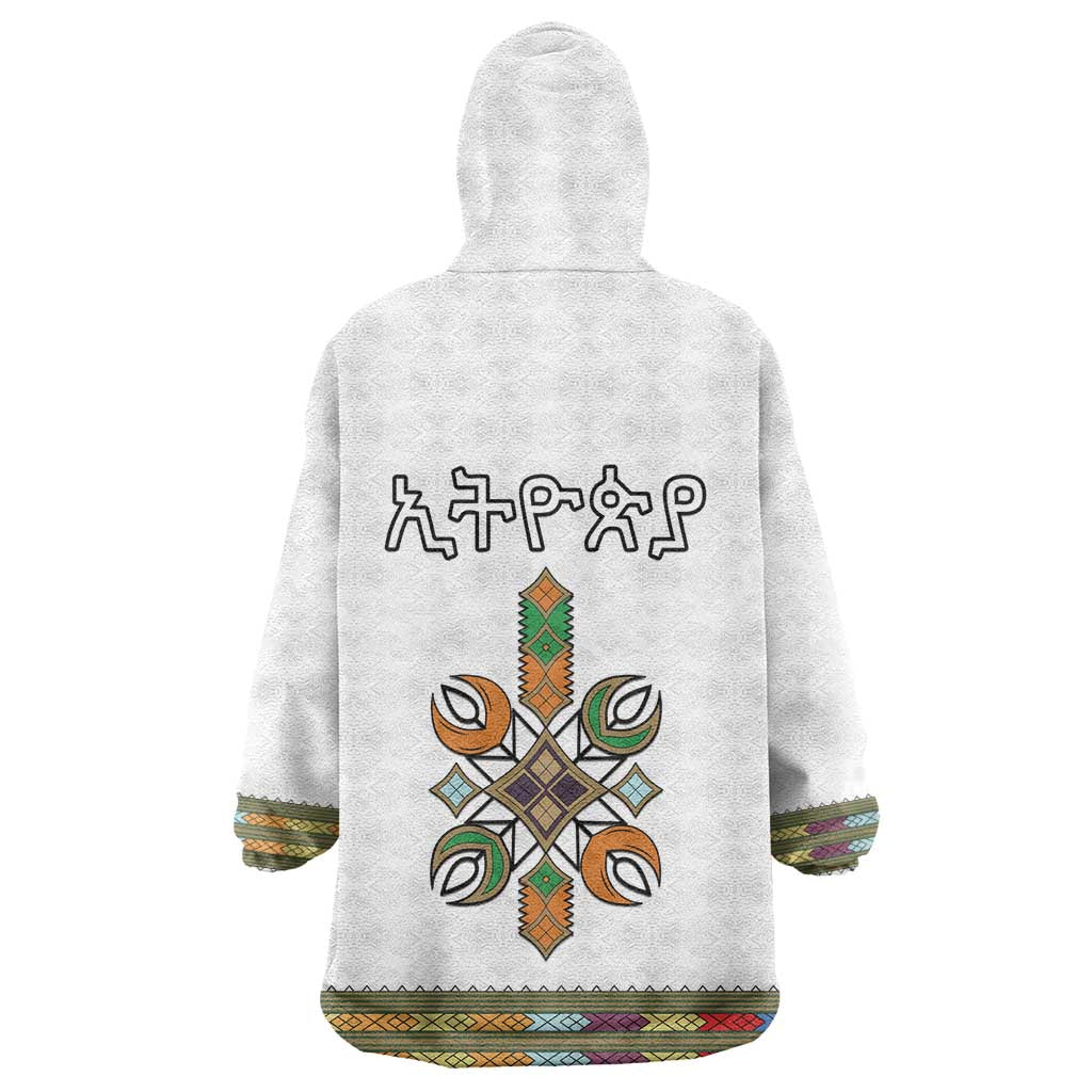 Ethiopia Kid Wearable Blanket Hoodie Ethiopian Traditional Habesha Style
