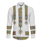 Ethiopia Long Sleeve Button Shirt Ethiopian Traditional Habesha Style