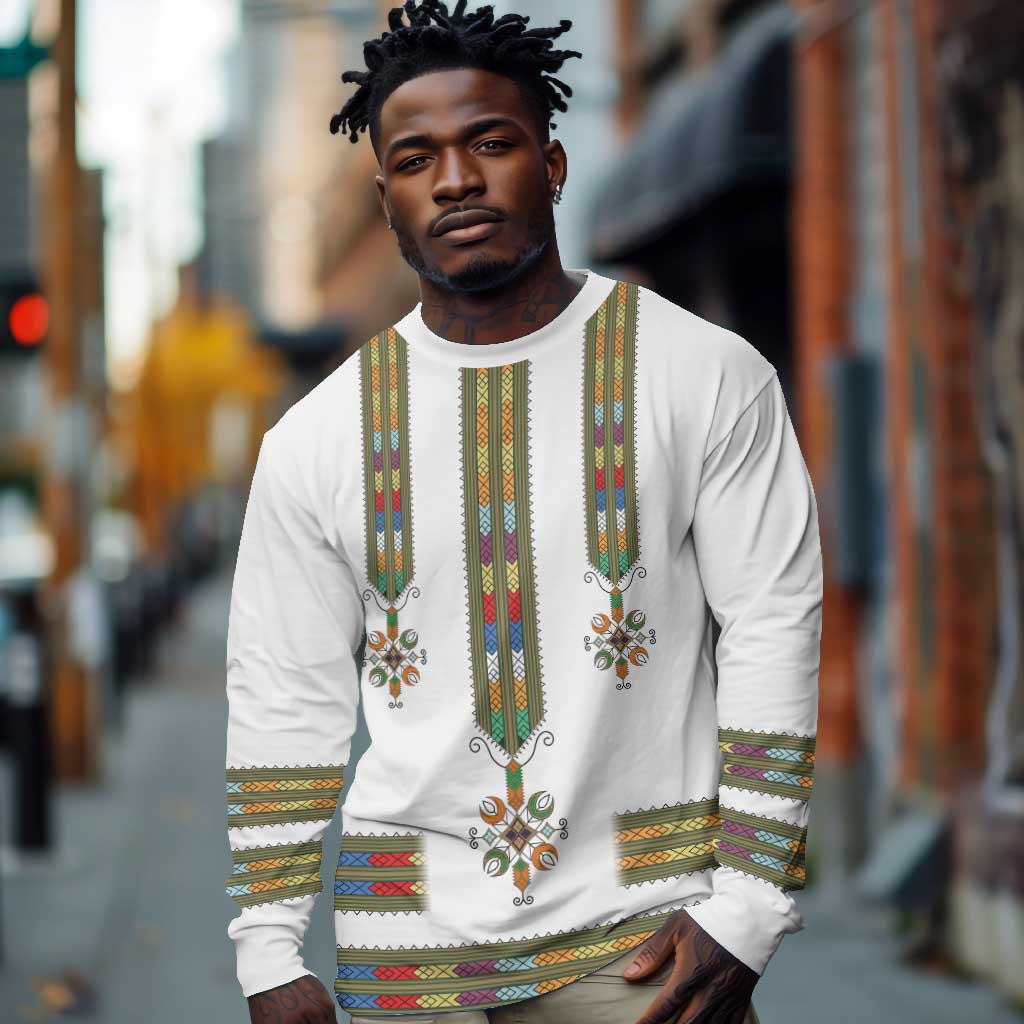 Ethiopia Long Sleeve Shirt Ethiopian Traditional Habesha Style