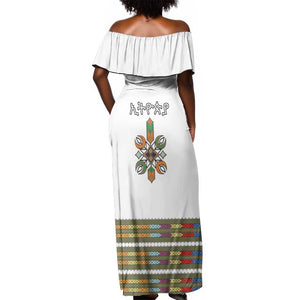 Ethiopia Off Shoulder Maxi Dress Ethiopian Traditional Habesha Style