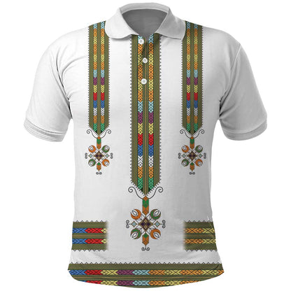 Ethiopia Polo Shirt Ethiopian Traditional Habesha Style