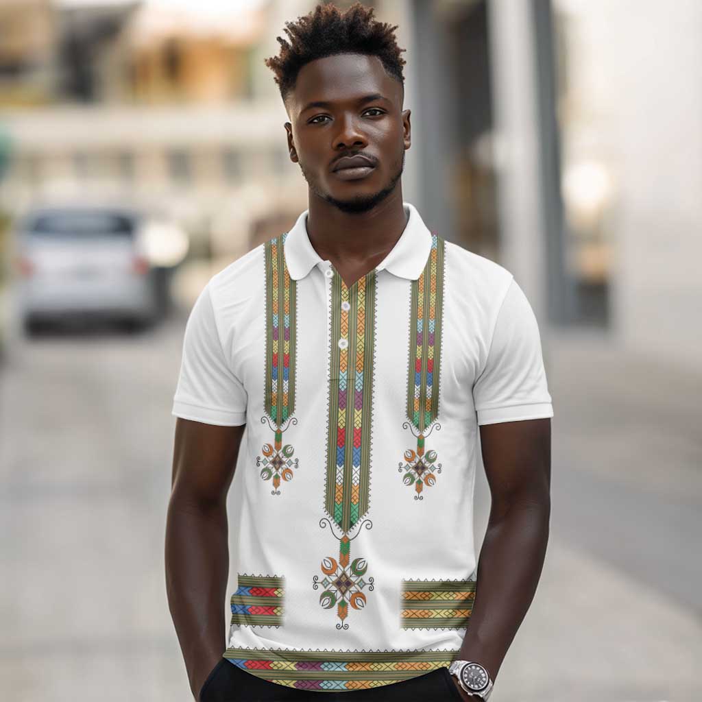 Ethiopia Polo Shirt Ethiopian Traditional Habesha Style