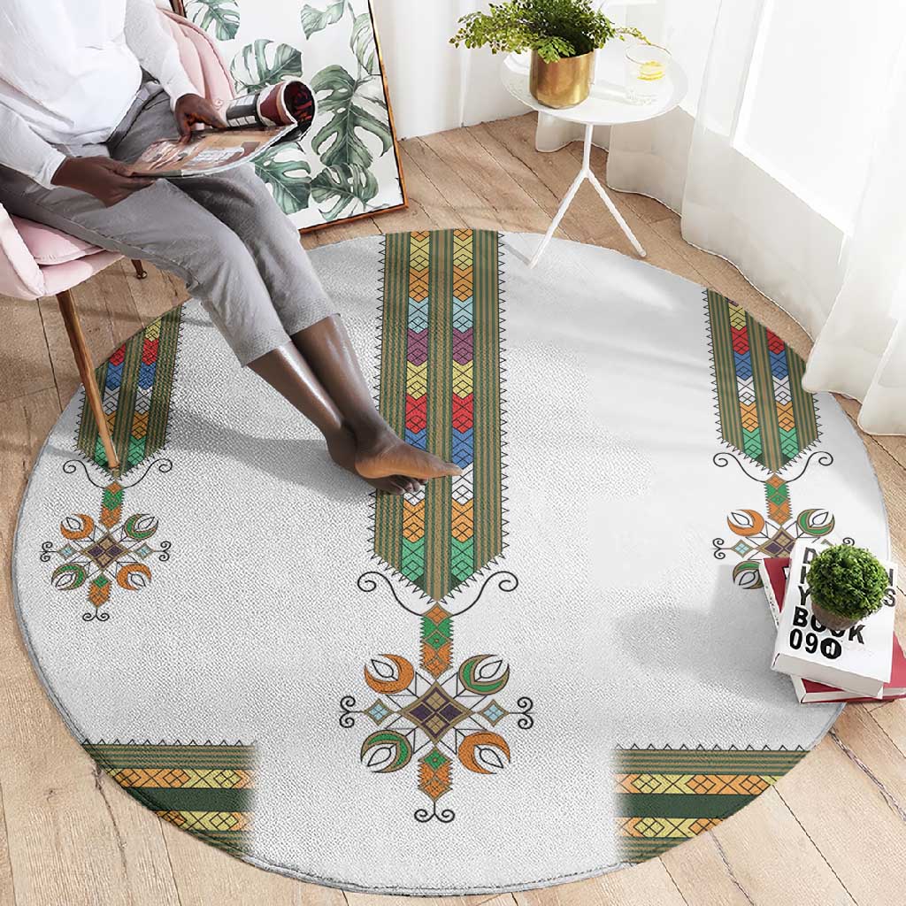 Ethiopia Round Carpet Ethiopian Traditional Habesha Style