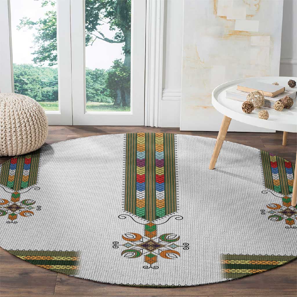 Ethiopia Round Carpet Ethiopian Traditional Habesha Style