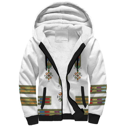 Ethiopia Sherpa Hoodie Ethiopian Traditional Habesha Style
