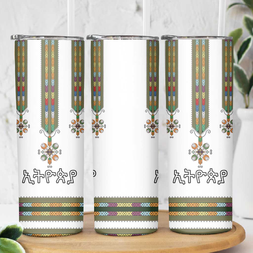 Ethiopia Skinny Tumbler Ethiopian Traditional Habesha Style