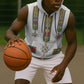 Ethiopia Sleeveless Zip Hoodie Ethiopian Traditional Habesha Style - African Pride