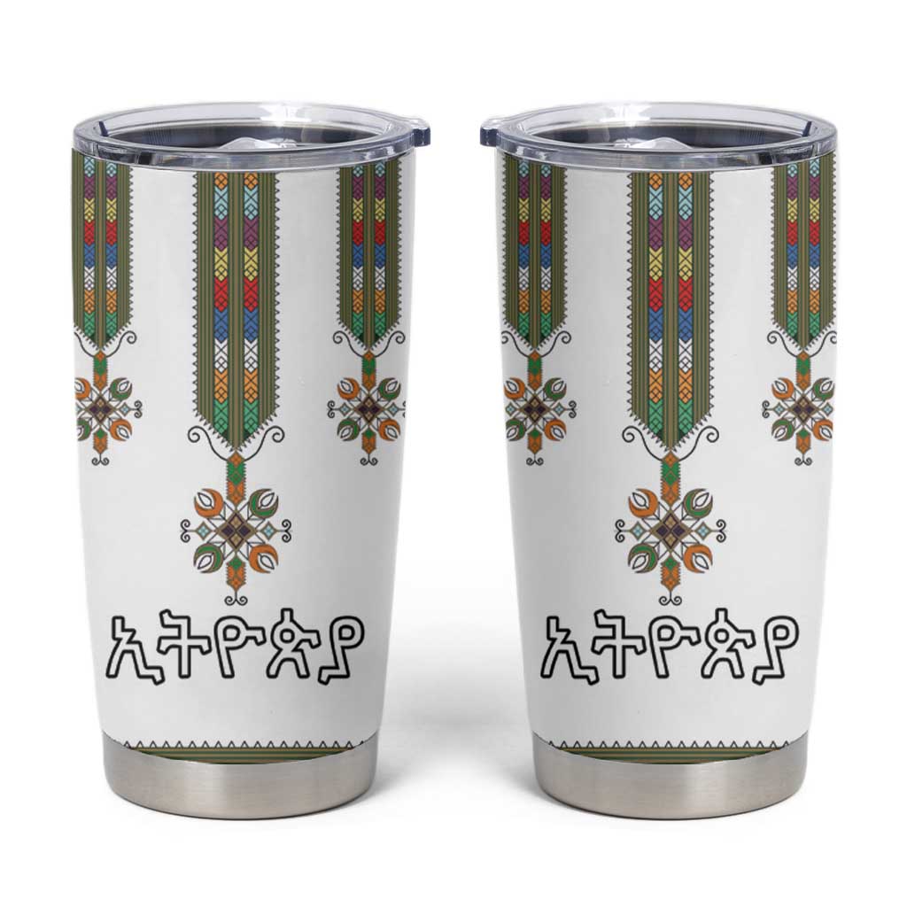 Ethiopia Tumbler Cup Ethiopian Traditional Habesha Style