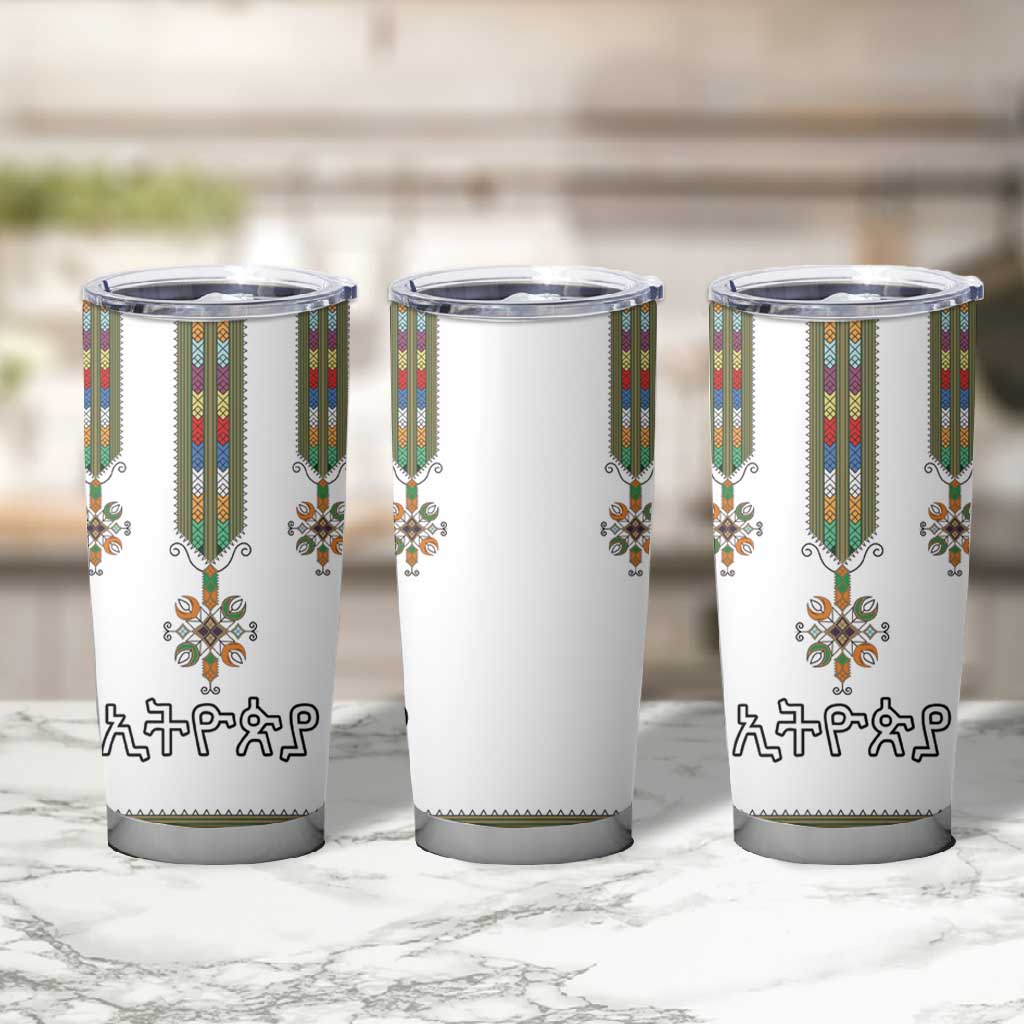 Ethiopia Tumbler Cup Ethiopian Traditional Habesha Style