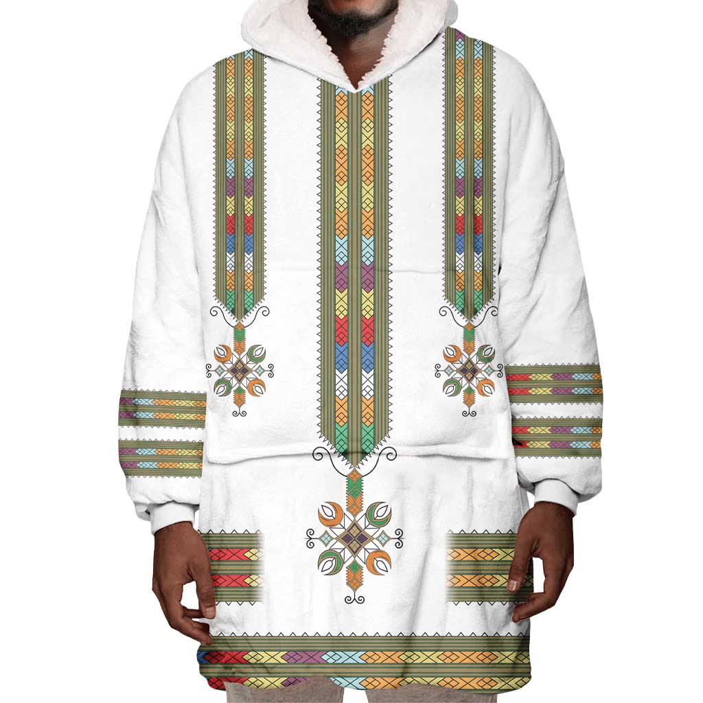 Ethiopia Wearable Blanket Hoodie Ethiopian Traditional Habesha Style
