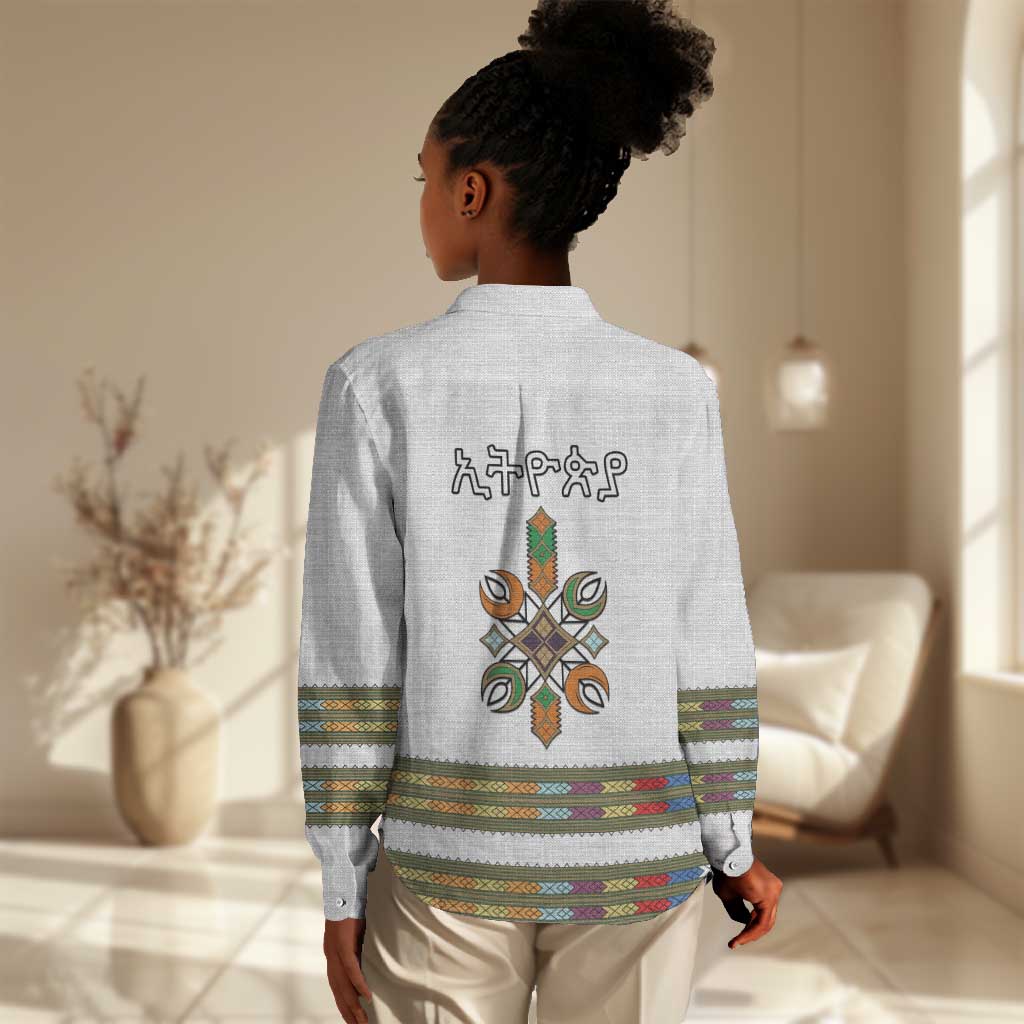 Ethiopia Women Casual Shirt Ethiopian Traditional Habesha Style LT15