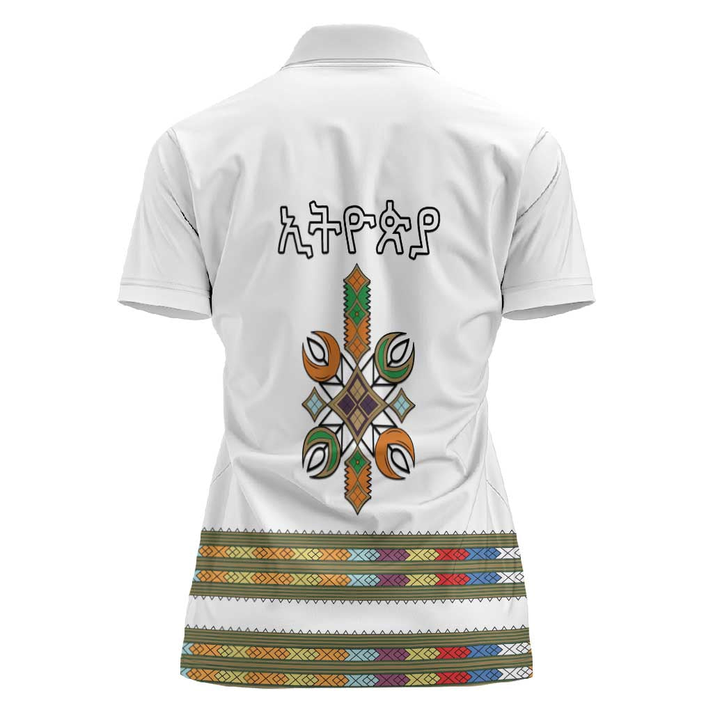 Ethiopia Women Polo Shirt Ethiopian Traditional Habesha Style