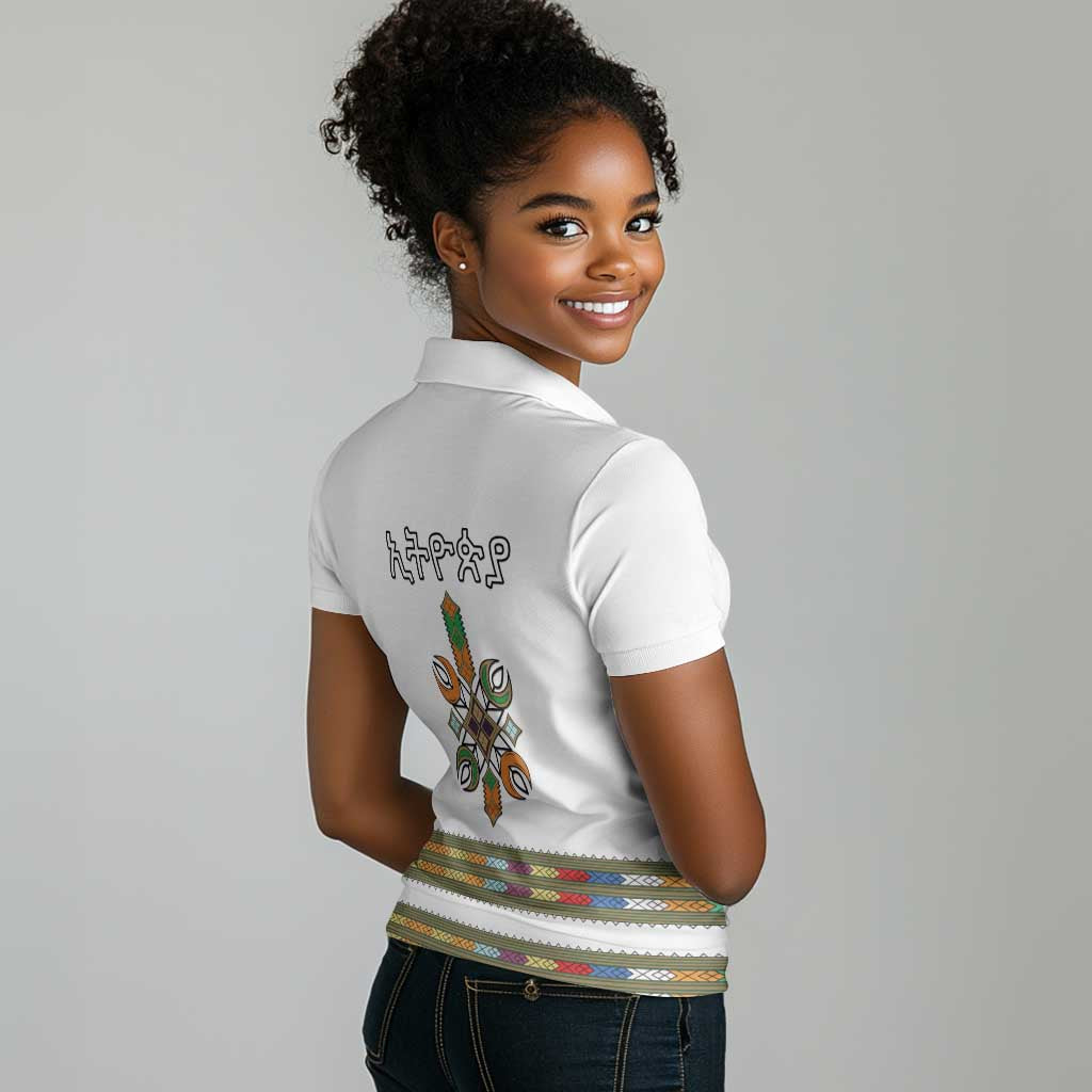 Ethiopia Women Polo Shirt Ethiopian Traditional Habesha Style