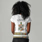Ethiopia Women V-Neck T-Shirt Ethiopian Traditional Habesha Style