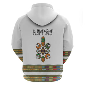 Ethiopia Zip Hoodie Ethiopian Traditional Habesha Style