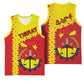 Tigray Ethiopia Basketball Jersey Tigray Seal With Flag Map - African Pattern - African Pride