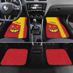 Tigray Ethiopia Car Mats Tigray Seal With Flag Map - African Pattern