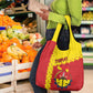 Tigray Ethiopia Grocery Bag Tigray Seal With Flag Map - African Pattern