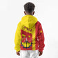 Tigray Ethiopia Kid Hoodie Tigray Seal With Flag Map - African Pattern