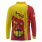 Tigray Ethiopia Long Sleeve Polo Shirt Tigray Seal With Flag Map - African Pattern