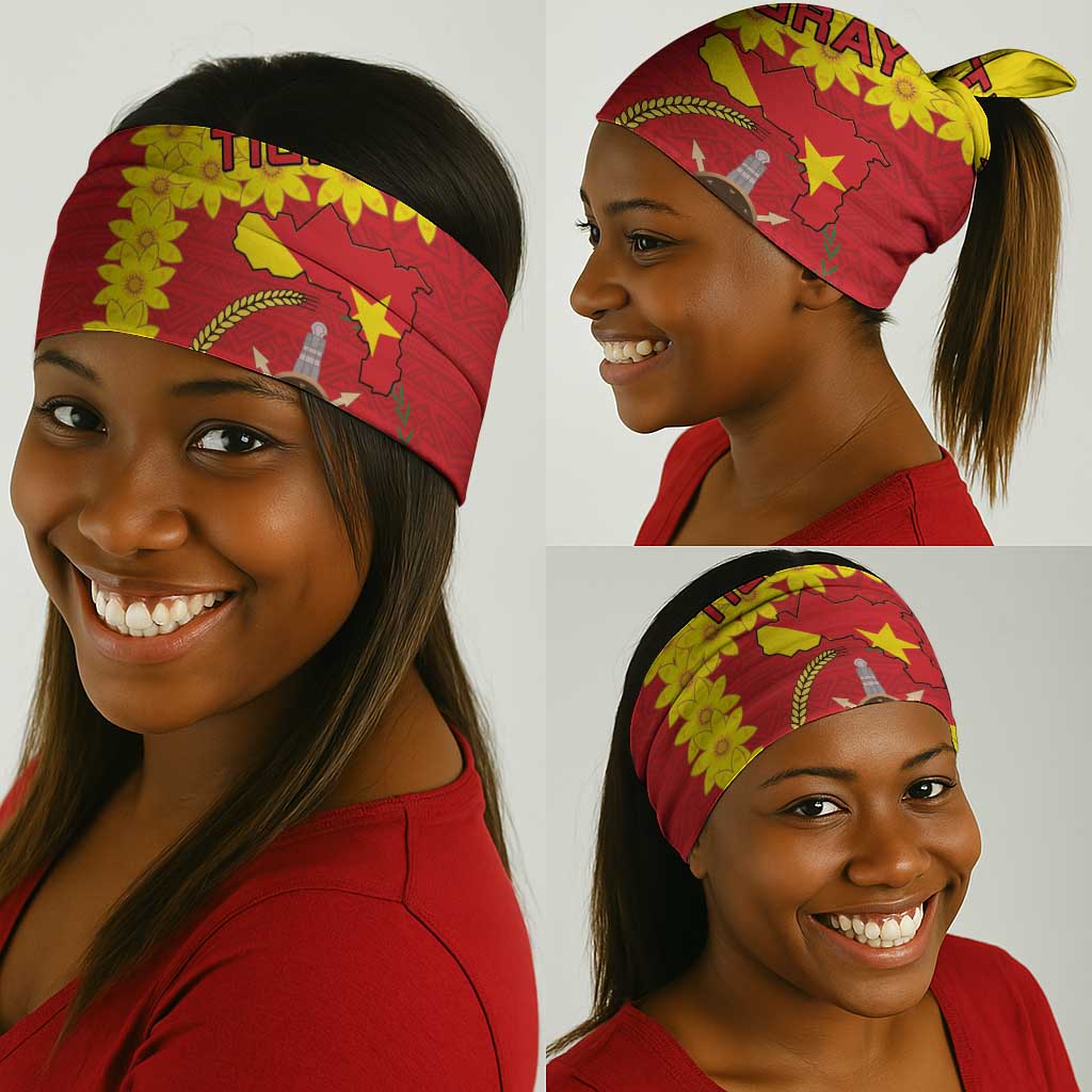 Tigray Ethiopia Neck Gaiter Tigray Seal Flag Map - African Pattern LT15