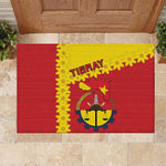 Tigray Ethiopia Rubber Doormat Tigray Seal With Flag Map - African Pattern