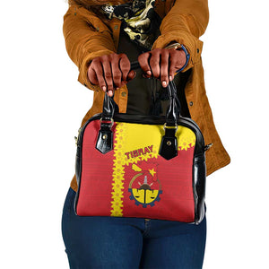 Tigray Ethiopia Shoulder Handbag Tigray Seal With Flag Map - African Pattern