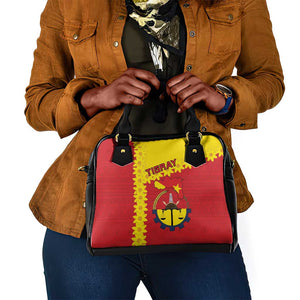 Tigray Ethiopia Shoulder Handbag Tigray Seal With Flag Map - African Pattern