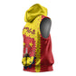 Tigray Ethiopia Sleeveless Hoodie Tigray Seal With Flag Map - African Pattern - African Pride