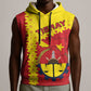 Tigray Ethiopia Sleeveless Hoodie Tigray Seal With Flag Map - African Pattern - African Pride