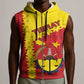 Tigray Ethiopia Sleeveless Zip Hoodie Tigray Seal With Flag Map - African Pattern - African Pride