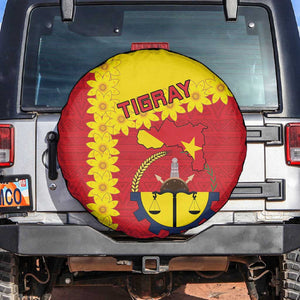Tigray Ethiopia Spare Tire Cover Tigray Seal With Flag Map - African Pattern