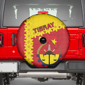 Tigray Ethiopia Spare Tire Cover Tigray Seal With Flag Map - African Pattern