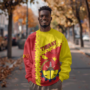 Tigray Ethiopia Sweatshirt Tigray Seal With Flag Map - African Pattern