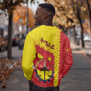 Tigray Ethiopia Sweatshirt Tigray Seal With Flag Map - African Pattern