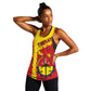 Tigray Ethiopia Women Racerback Tank Tigray Seal With Flag Map - African Pattern