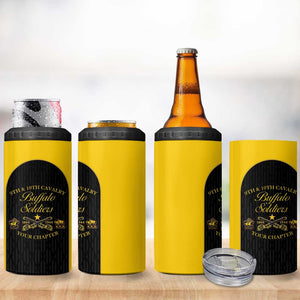 Personalized Buffalo Soldiers 4 in 1 Can Cooler Tumbler 9th & 10th Cavalry Regiment