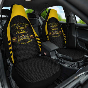 Personalized Buffalo Soldiers Car Seat Cover 9th & 10th Cavalry Regiment