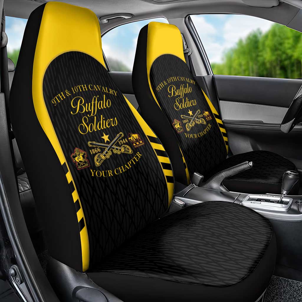 Personalized Buffalo Soldiers Car Seat Cover 9th & 10th Cavalry Regiment