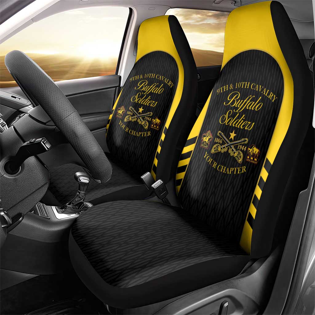 Personalized Buffalo Soldiers Car Seat Cover 9th & 10th Cavalry Regiment