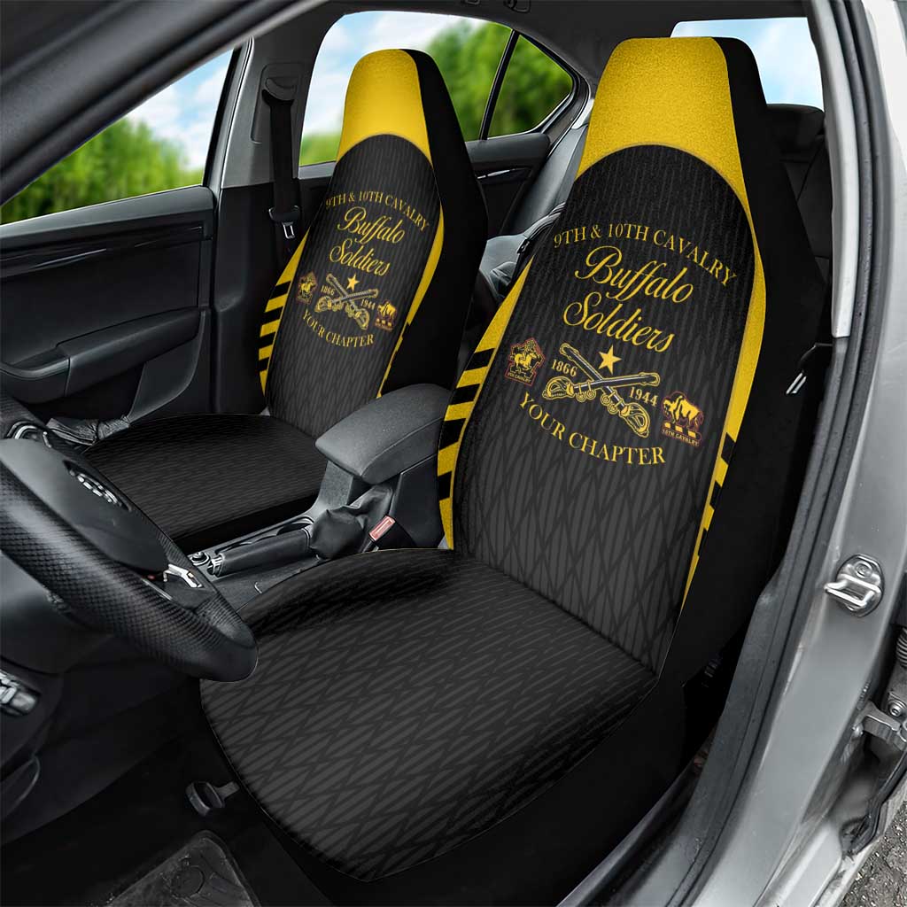 Personalized Buffalo Soldiers Car Seat Cover 9th & 10th Cavalry Regiment