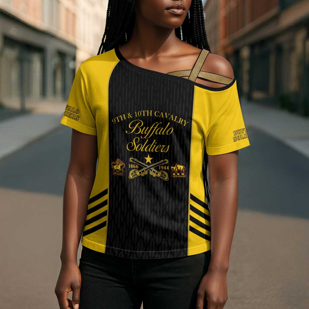 Personalized Buffalo Soldiers Cross Shoulder Shirt 9th & 10th Cavalry Regiment