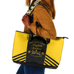 Personalized Buffalo Soldiers Leather Tote Bag 9th & 10th Cavalry Regiment