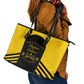 Personalized Buffalo Soldiers Leather Tote Bag 9th & 10th Cavalry Regiment