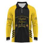 Personalized Buffalo Soldiers Long Sleeve Polo Shirt 9th & 10th Cavalry Regiment
