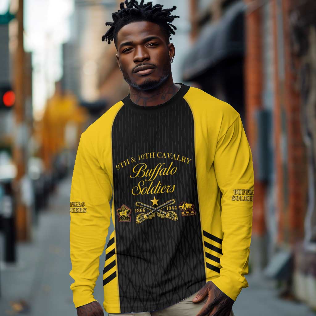 Personalized Buffalo Soldiers Long Sleeve Shirt 9th & 10th Cavalry Regiment