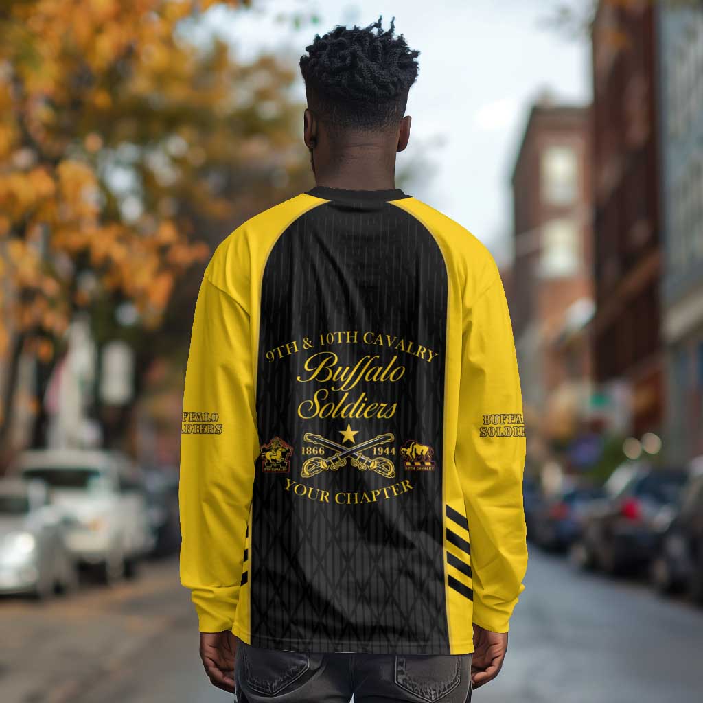 Personalized Buffalo Soldiers Long Sleeve Shirt 9th & 10th Cavalry Regiment