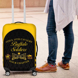 Personalized Buffalo Soldiers Luggage Cover 9th & 10th Cavalry Regiment